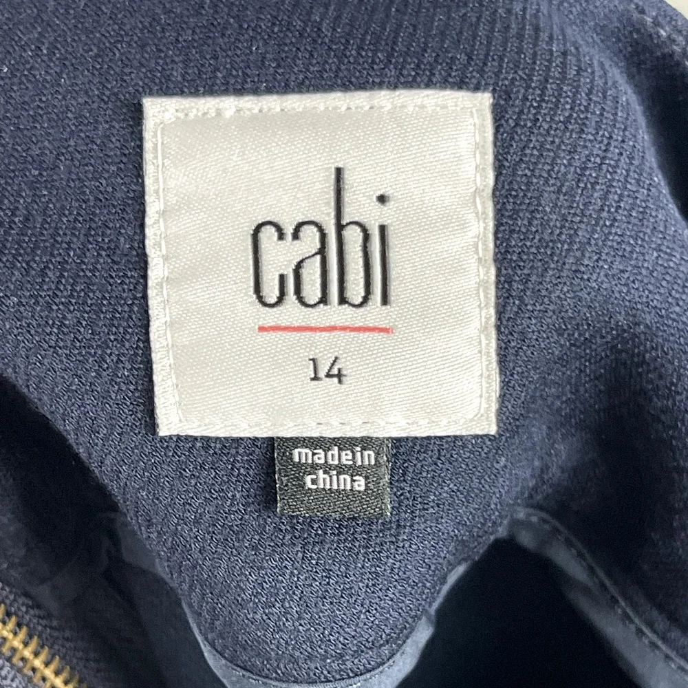 CAbi Lido‎ Tiered Pencil Skirt Womens 14 Blue Zipper Career Office Preppy 5051